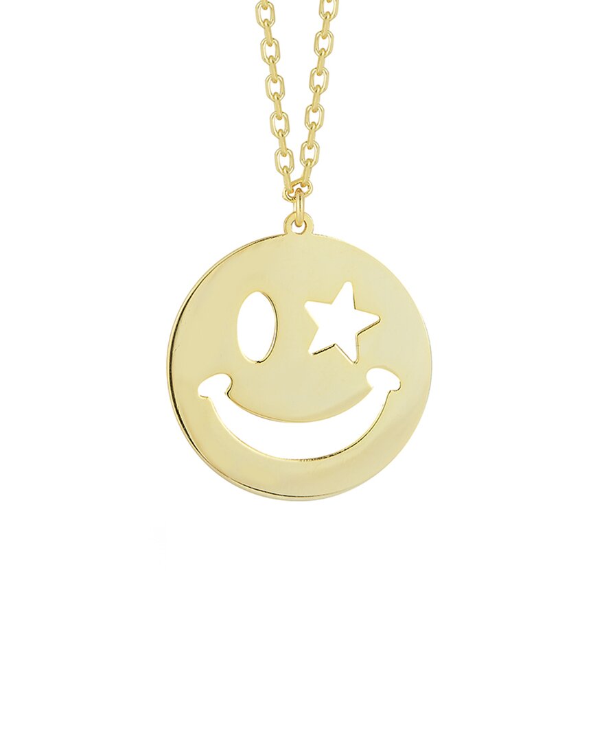 Glaze Jewelry 14k Over Silver Smiley Face Pendant Necklace