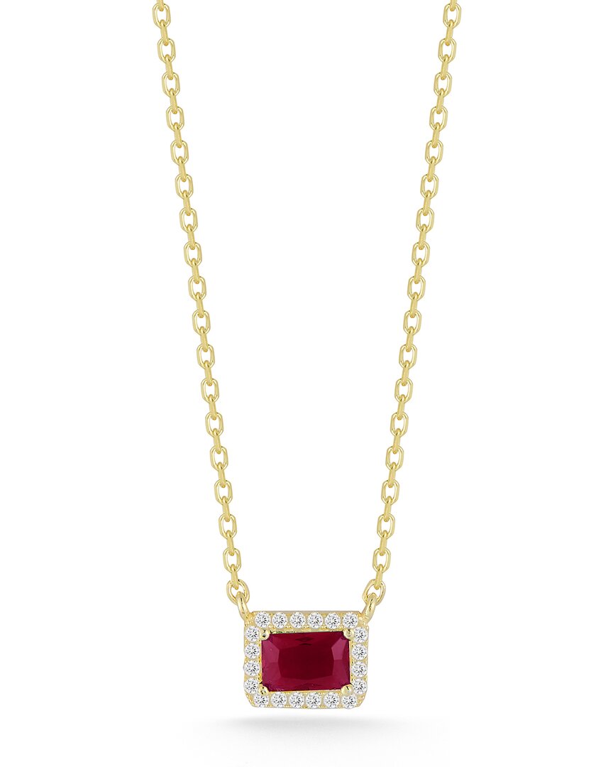 Glaze Jewelry 14k Over Silver Cz Necklace