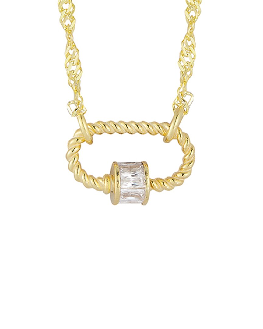 Glaze Jewelry 14k Over Silver Cz Necklace