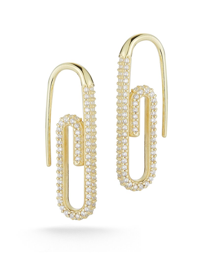 Glaze Jewelry 14k Over Silver Cz Threader Earrings