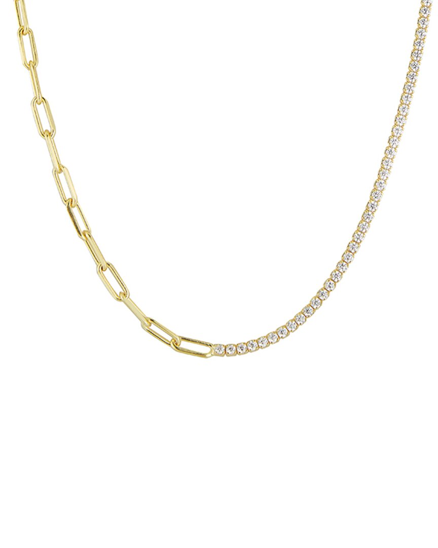 Glaze Jewelry 14k Over Silver Cz Choker Necklace