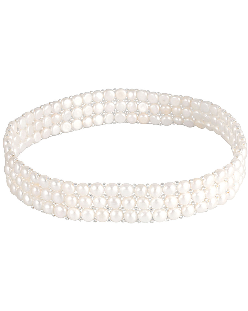 Splendid Pearls Rhodium Plated 6-7mm Pearl Necklace