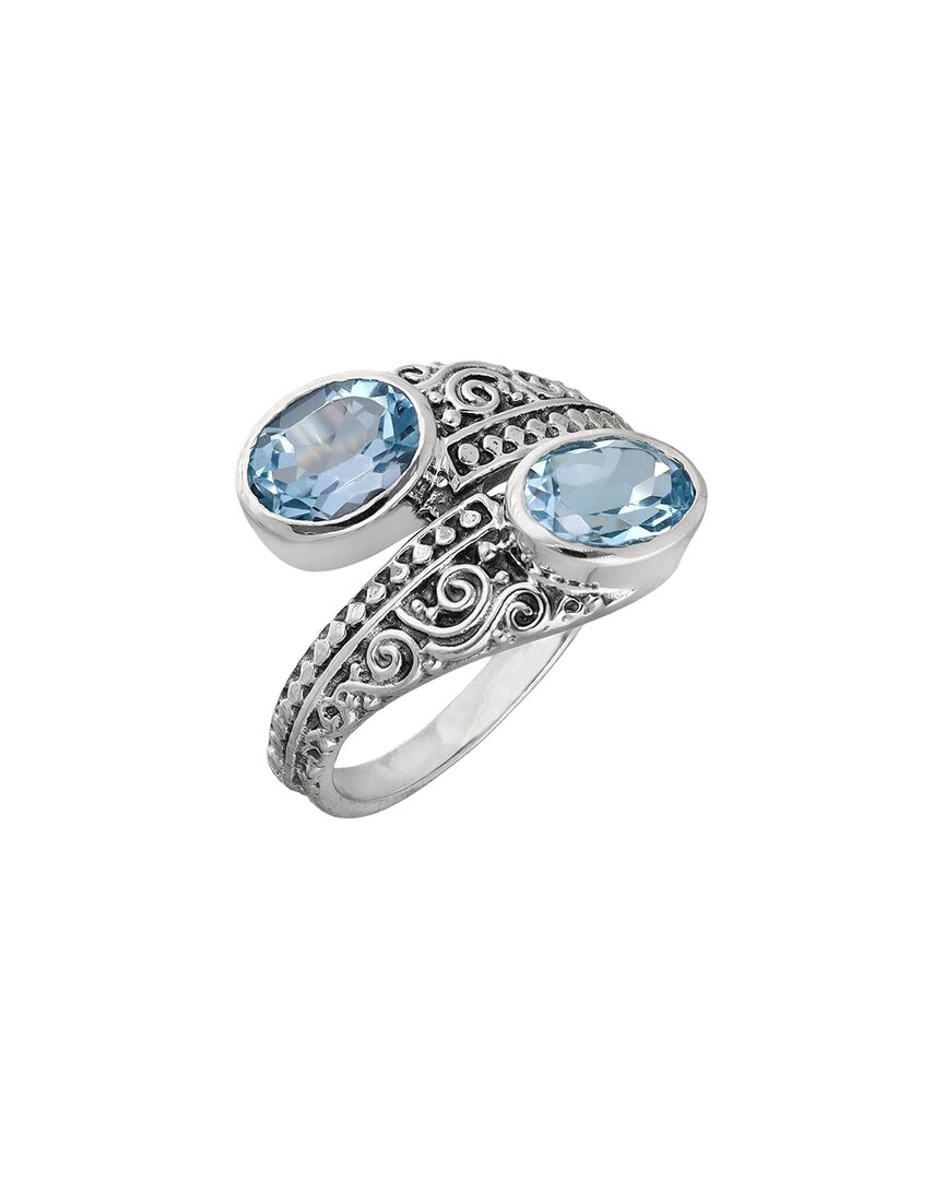 Shop Tiramisu Silver 3.00 Ct. Tw. Blue Topaz Ring