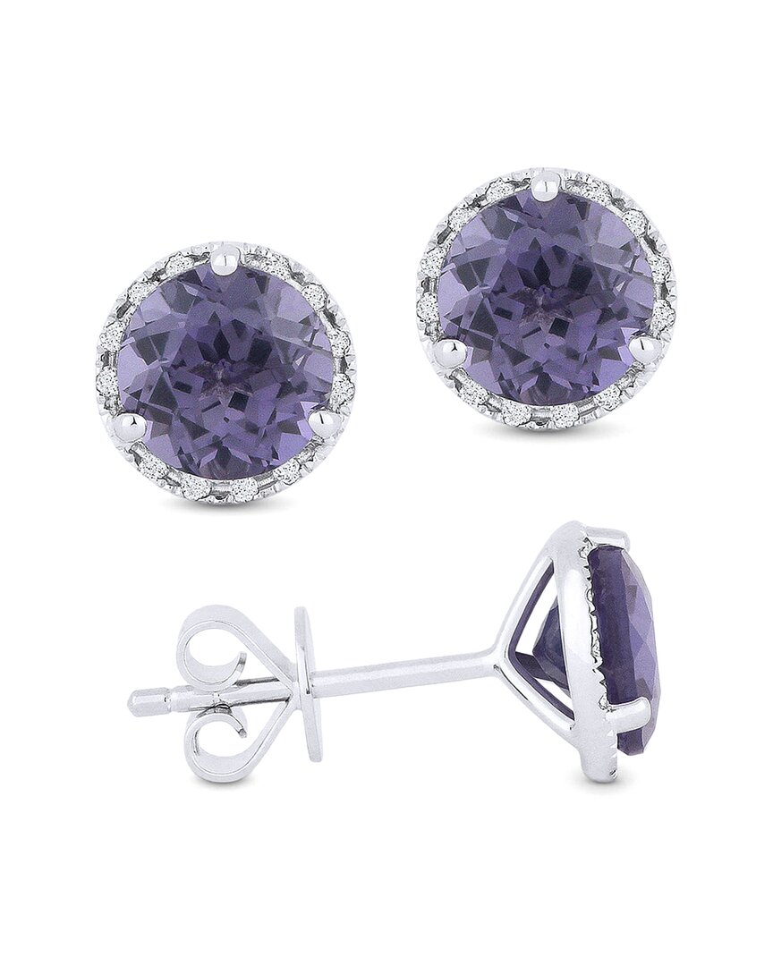 Gemstones 14k 1.69 Ct. Tw. Diamond & Alexandrite Earrings