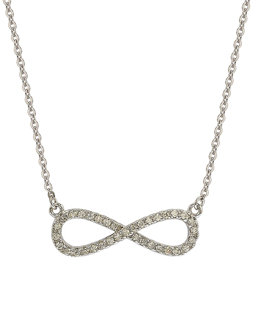 Suzy Levian 14k 0.20 Ct. Tw. Diamond Infinity Necklace