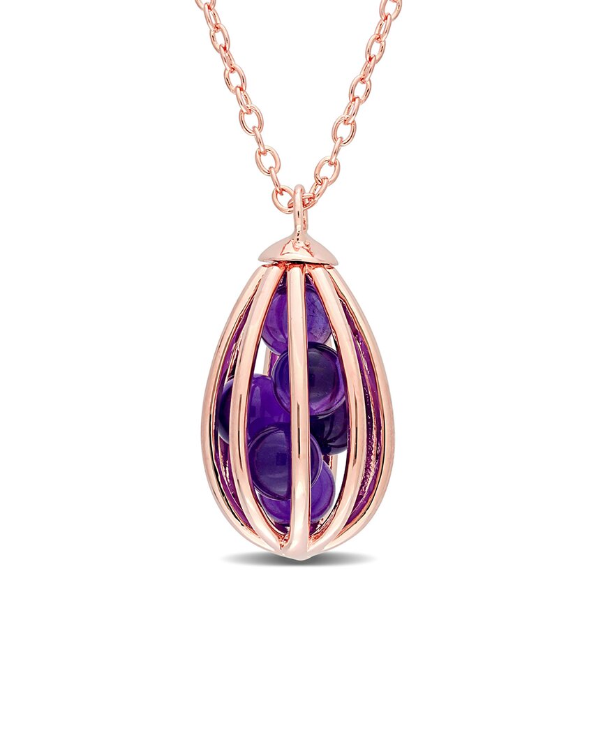Rina Limor Rose Gold Plated 2.70 Ct. Tw. Amethyst Necklace