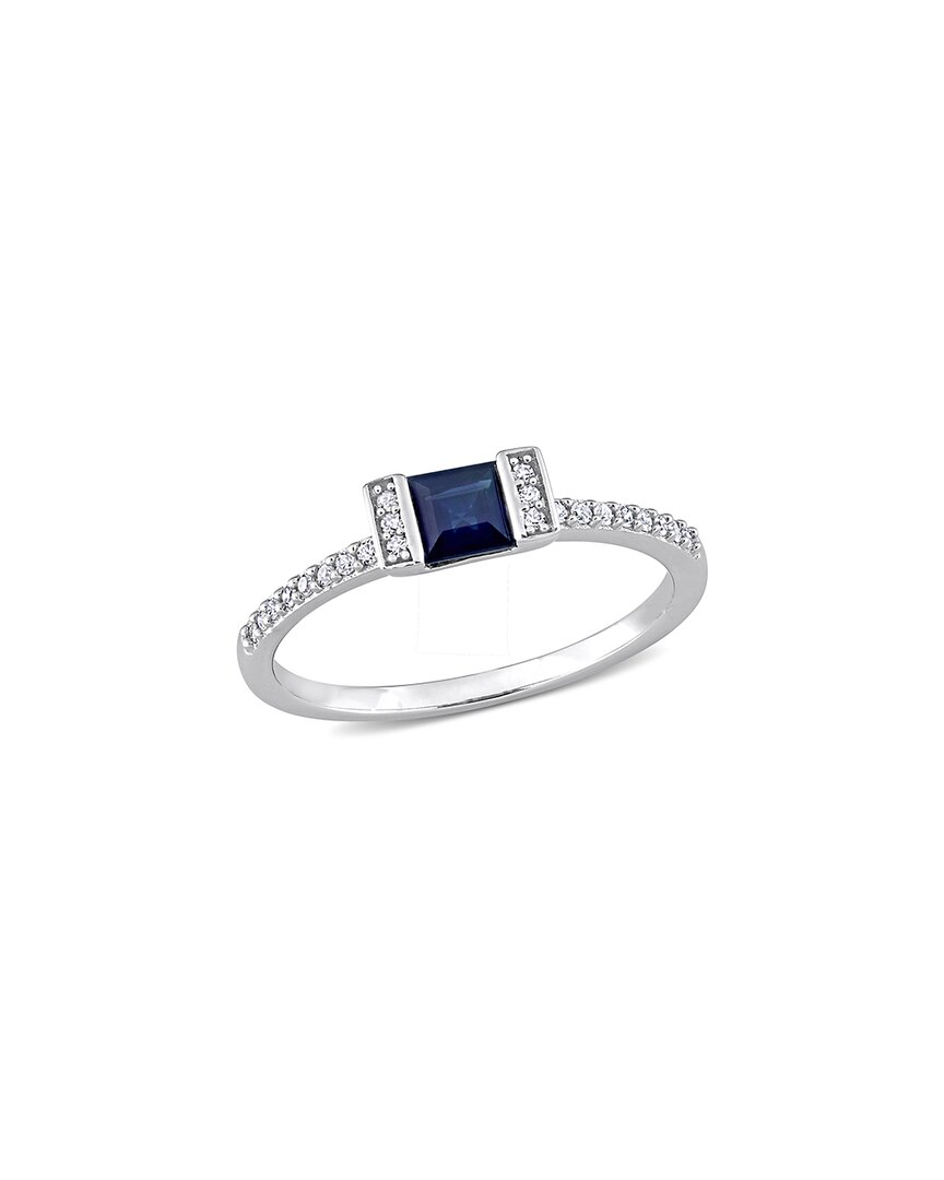 Rina Limor 14k 0.55 Ct. Tw. Diamond & Blue Sapphire Ring
