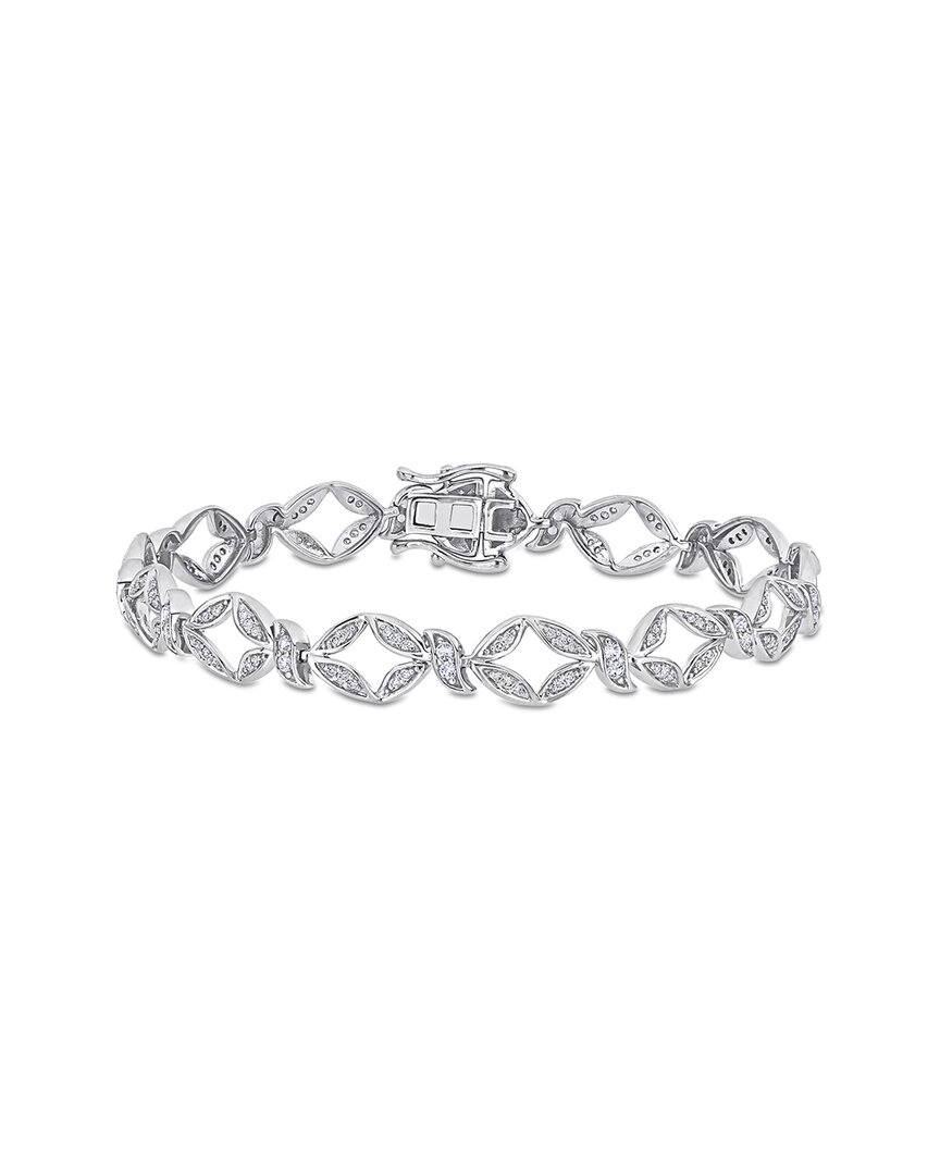 Rina Limor 10k 0.88 Ct. Tw. Diamond & White Sapphire Bracelet