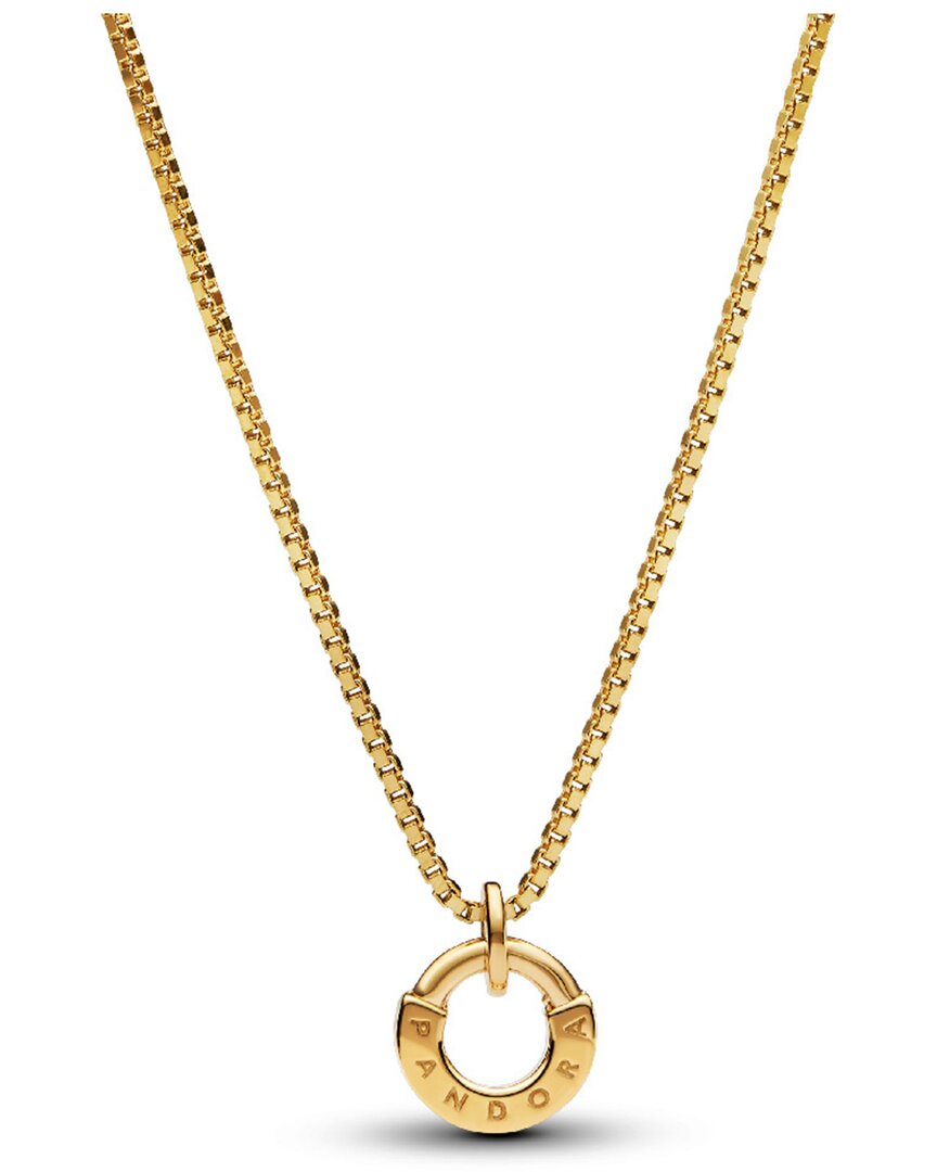 Pandora Signature Pendant Necklace In Gold