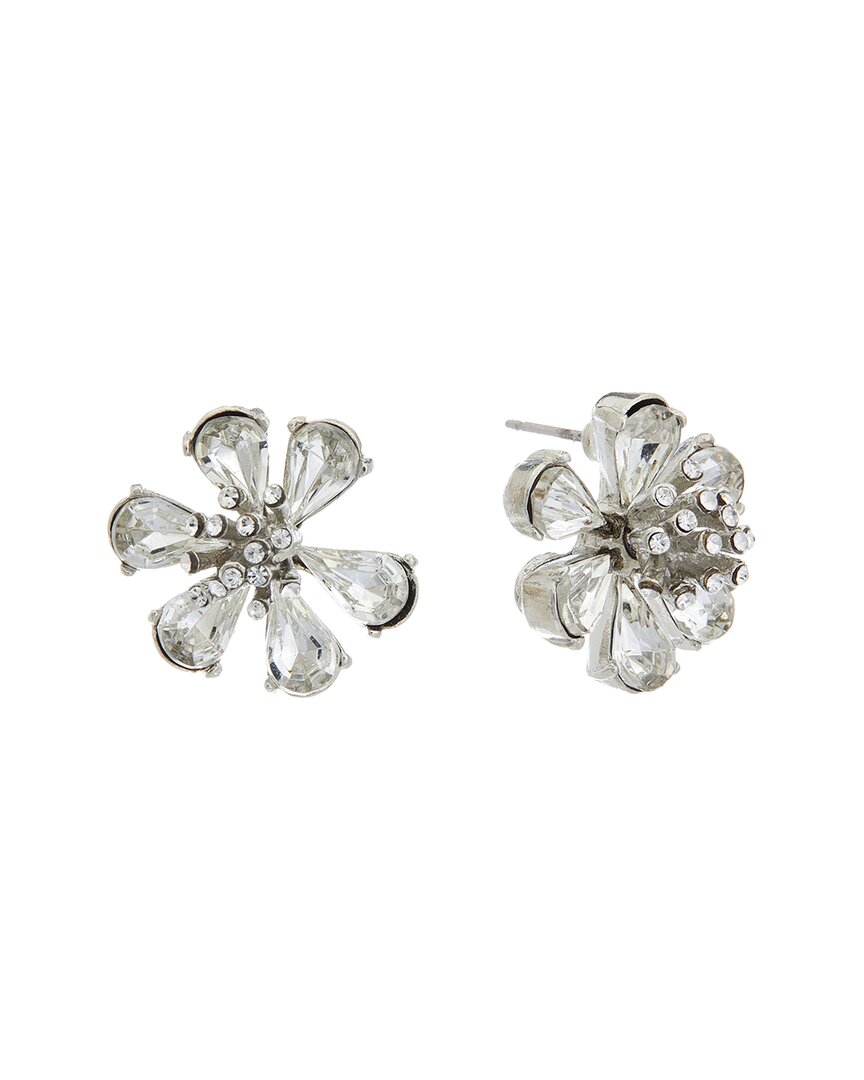 Shop Oscar De La Renta Flower Button Earrings