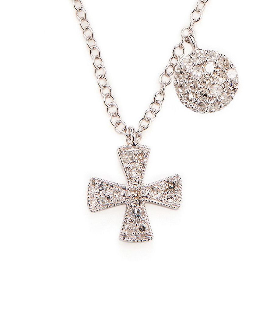 Meira T Cross Diamond & 14k Necklace In Metallic