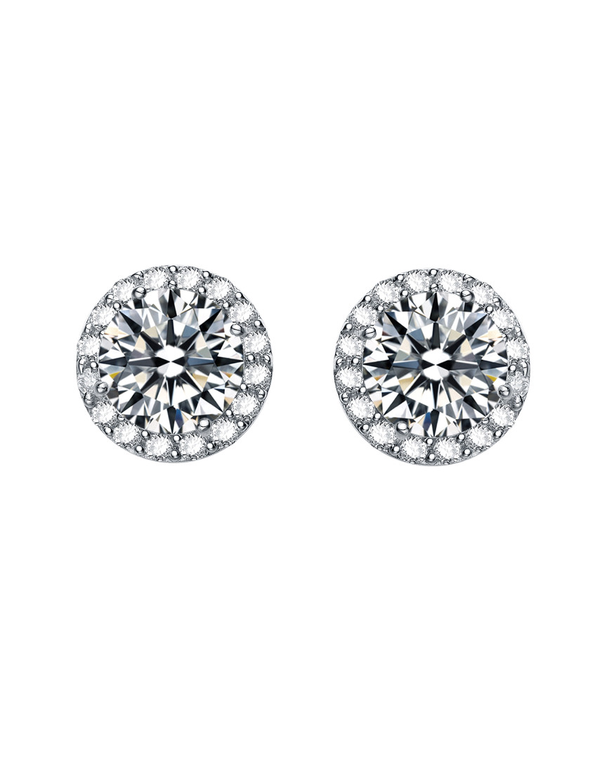 Genevive Silver Cz Studs