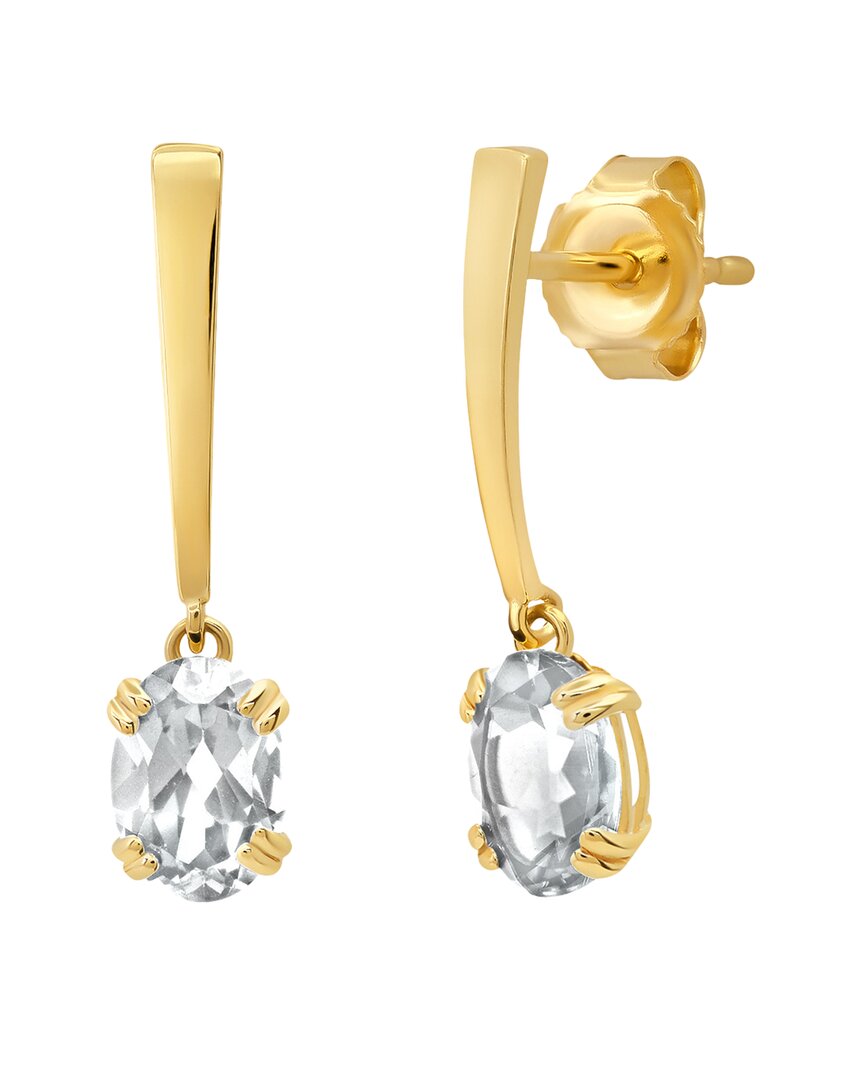 Max + Stone 14k 1.80 Ct. Tw. Created White Sapphire Dangle Earrings In Gold