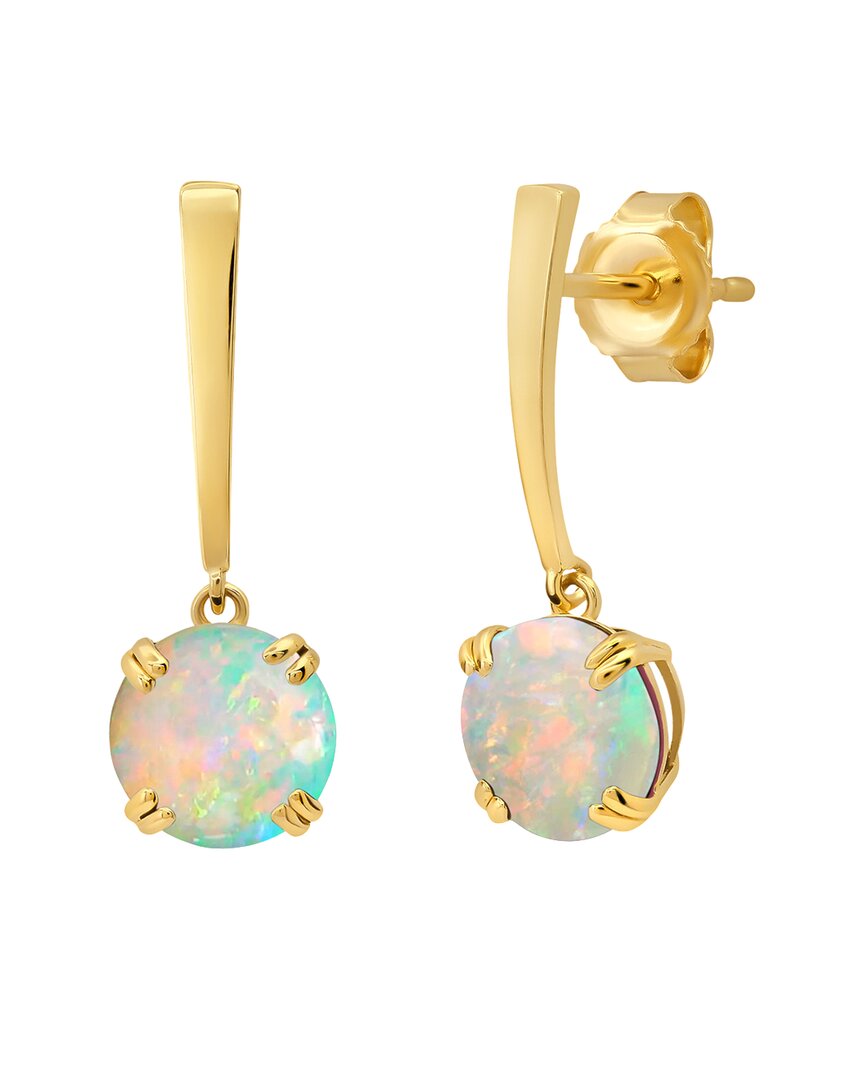 Max + Stone 14k 0.73 Ct. Tw. Created Opal Dangle Earrings In Gold
