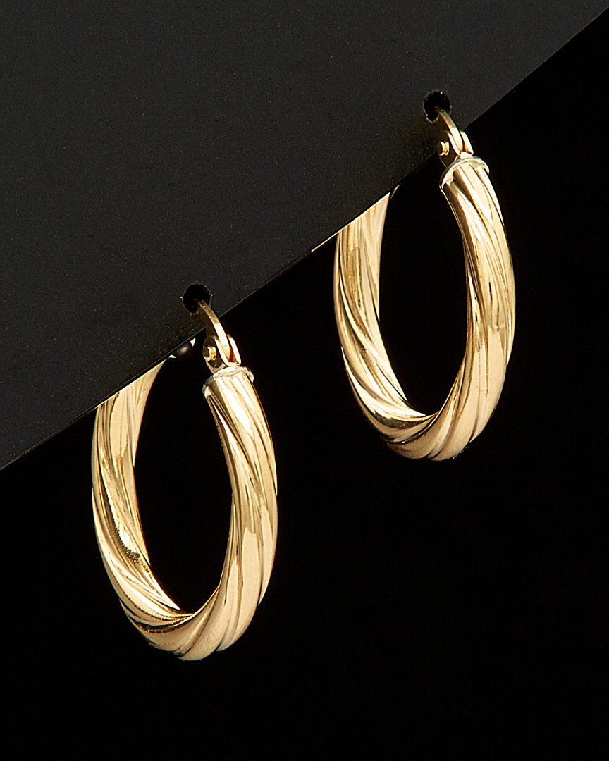 Italian Gold Twisted Hoops