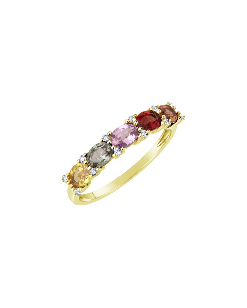 Meira T Women's 14k Yellow Gold, Multicolored Gemstone & Diamond Ring
