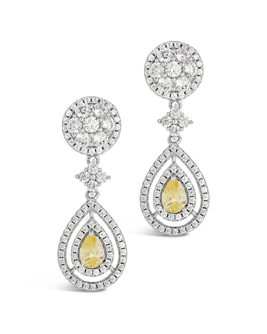 Sterling Forever Jennifer Cz Drop Stud Earrings