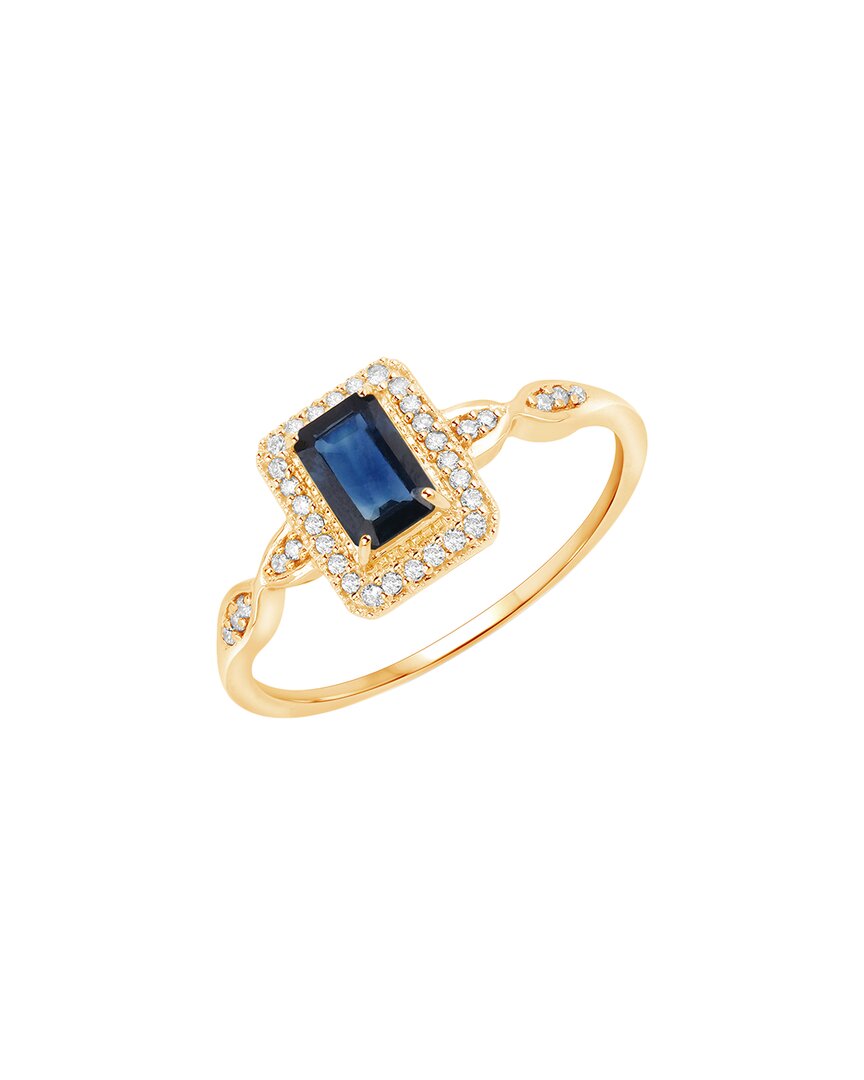 Shop Diana M. Fine Jewelry 14k 0.68 Ct. Tw. Diamond & Sapphire Ring