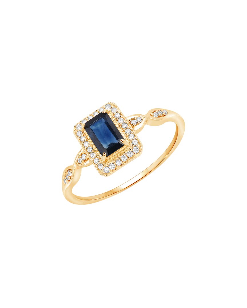 Diana M. Fine Jewelry 14k 0.68 Ct. Tw. Diamond & Sapphire Ring