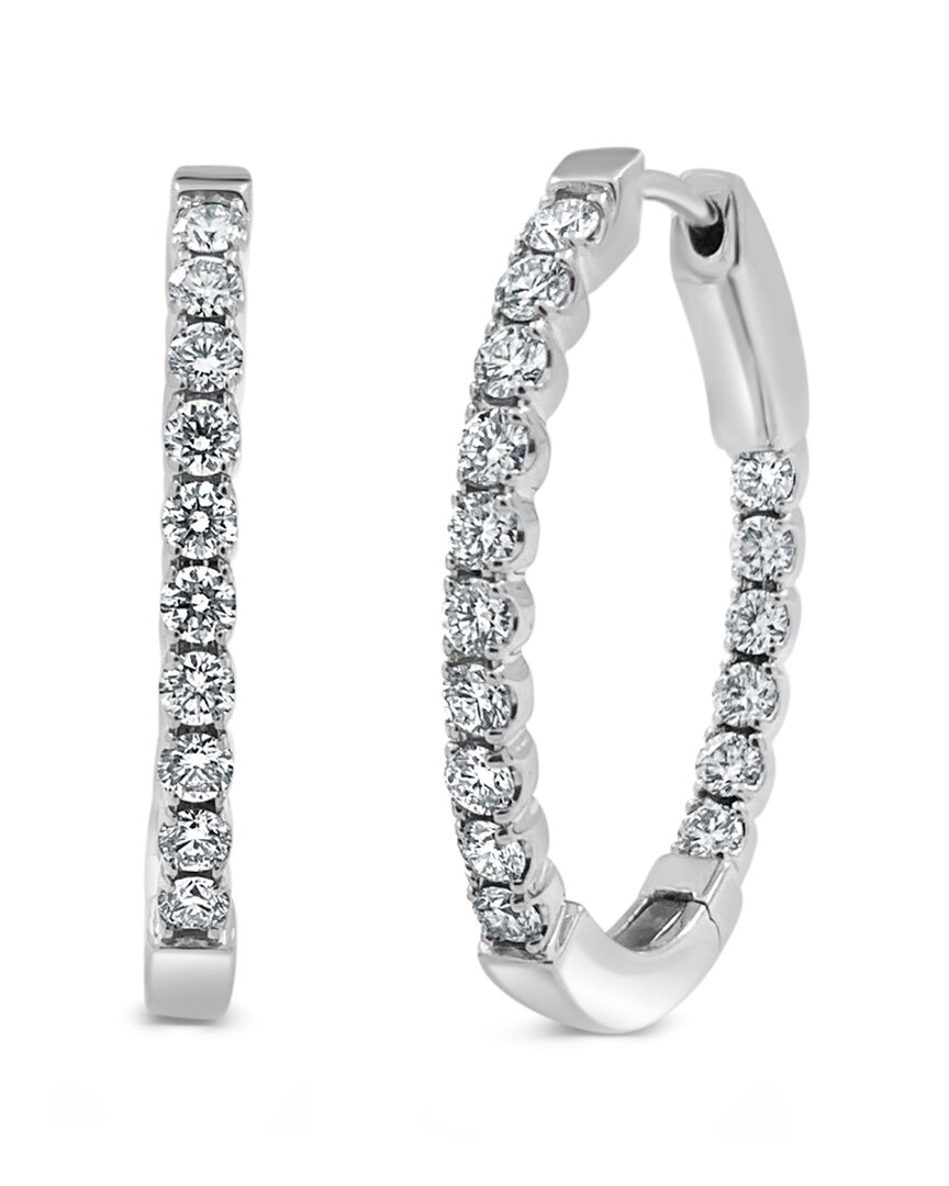 Sabrina Designs 14k 1.05 Ct. Tw. Oval Hoops