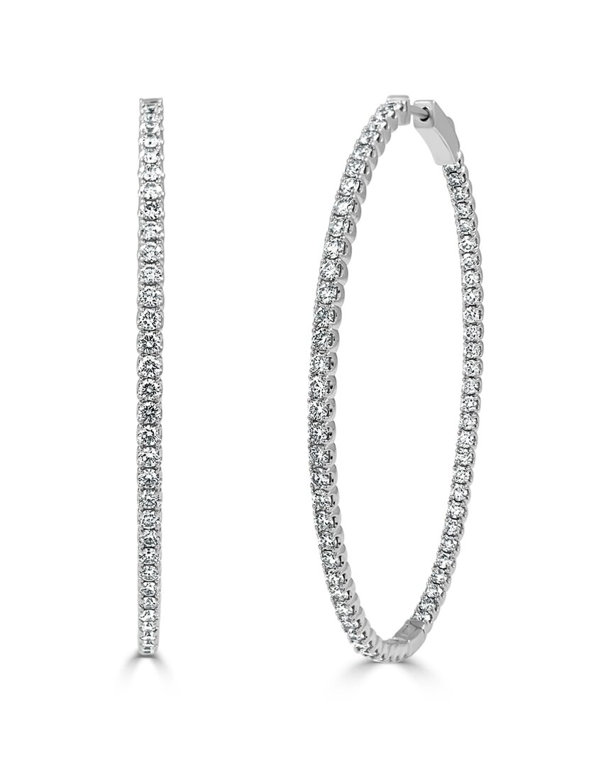Sabrina Designs 14k 4.09 Ct. Tw. Diamond Inside Out Flexible Hoops
