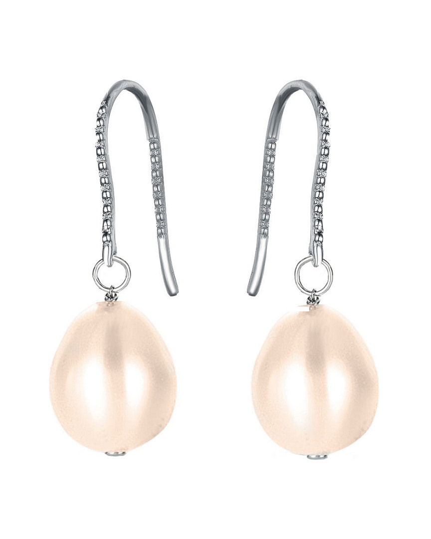 Genevive Silver Plated Pearl Earrings