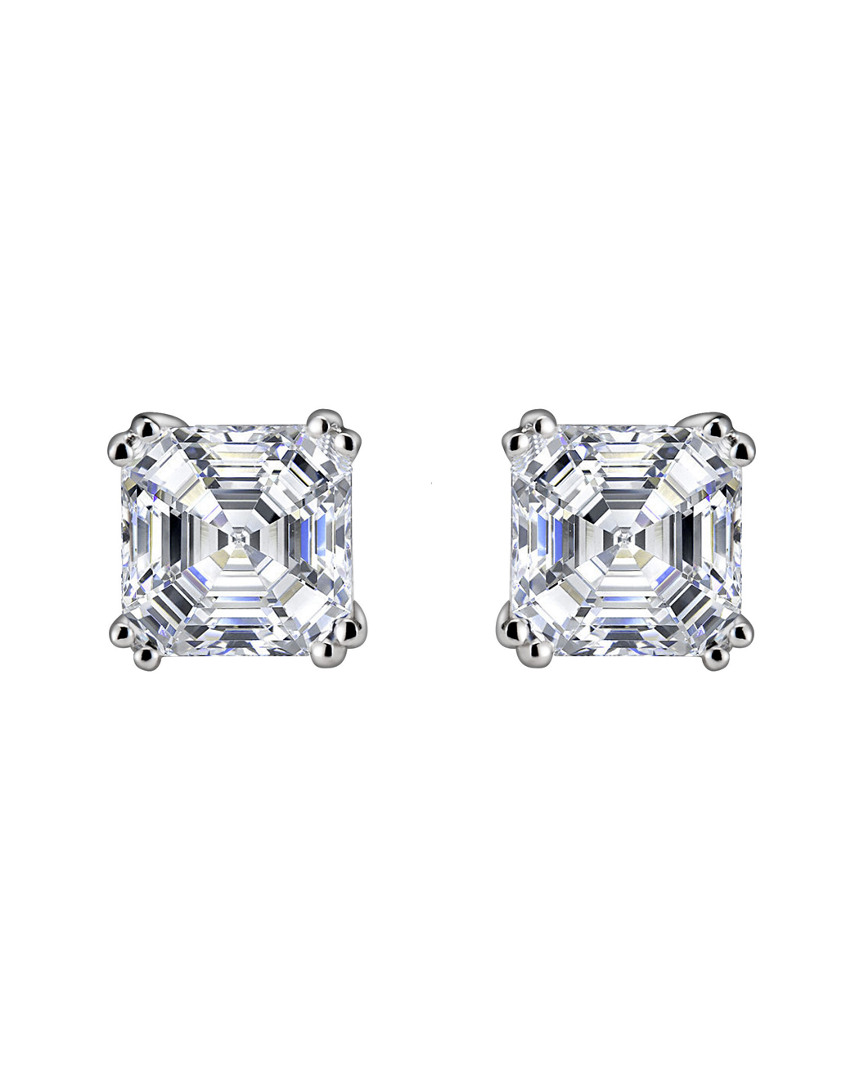 Genevive Silver Plated Cz Studs