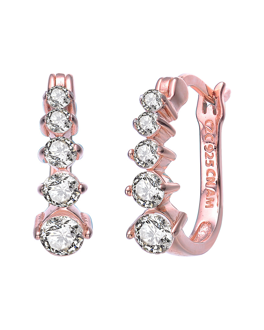 Genevive 14k Rose Gold Vermeil Plated Earrings