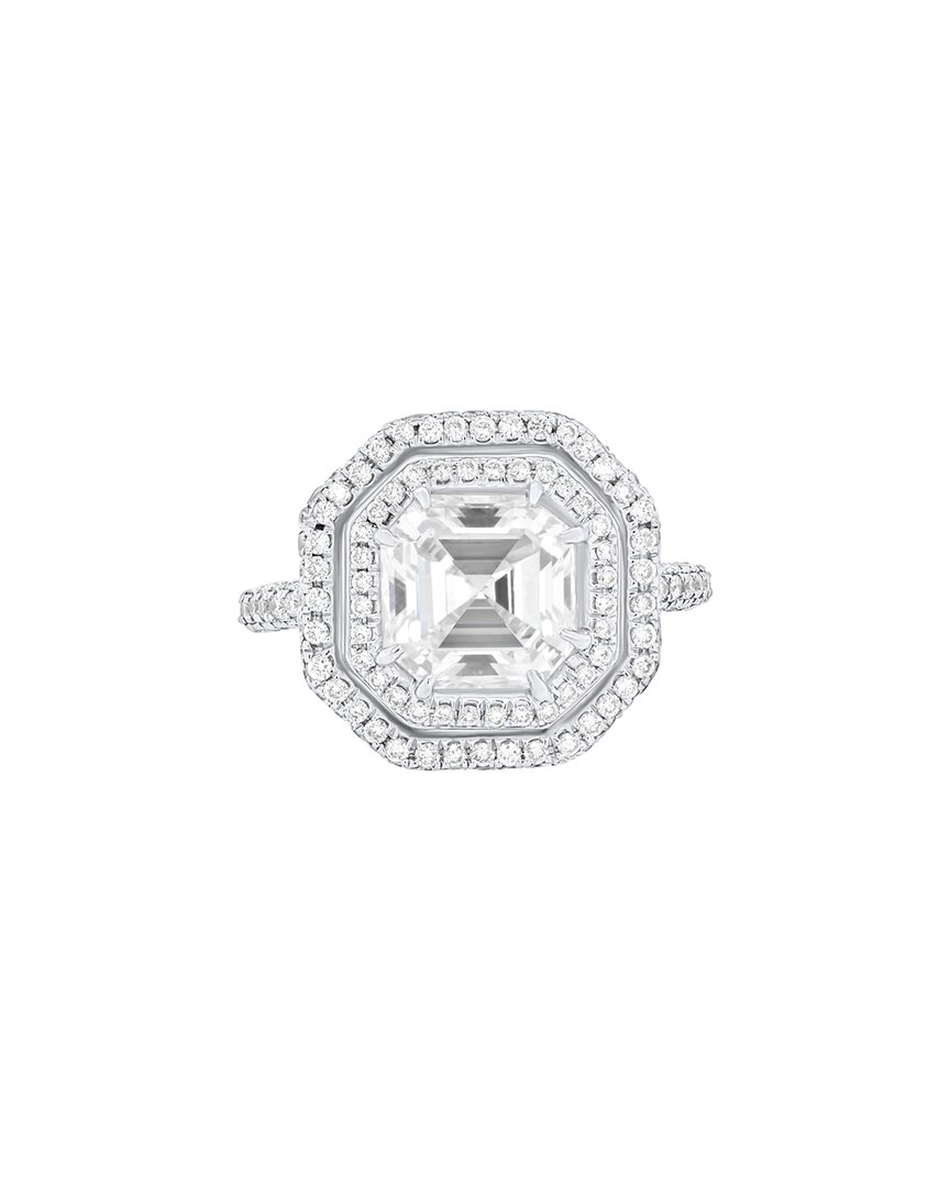 Diana M. Fine Jewelry Platinum 4.41 Ct. Tw. Diamond Ring In Metallic