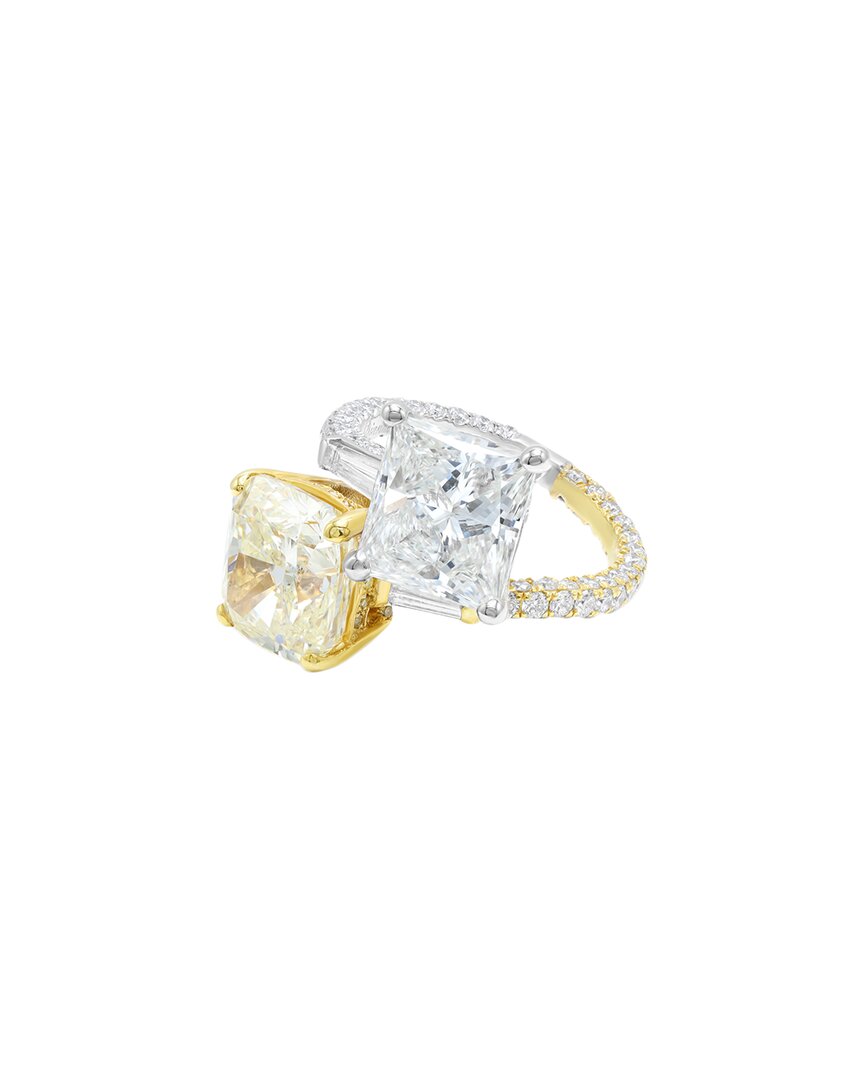 Diana M. Fine Jewelry 18k Two-tone 10.75 Ct. Tw. Diamond Ring In Gold