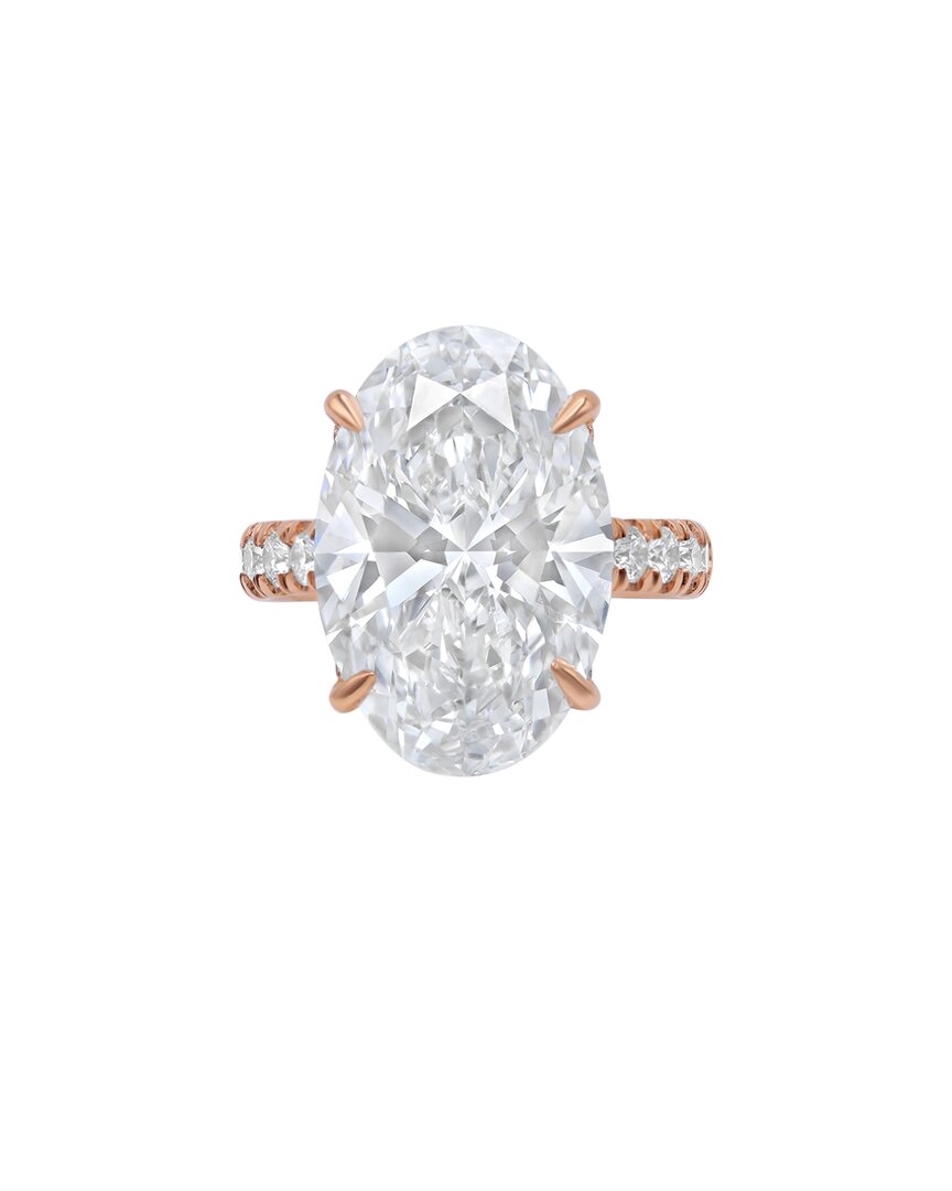 Diana M. Fine Jewelry 18k Rose Gold 16.26 Ct. Tw. Diamond Ring In Metallic