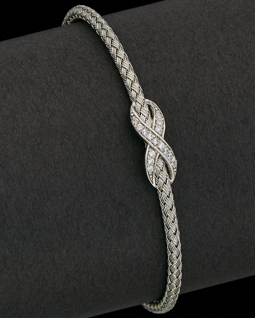 Meshmerise 18k Over Silver 0.20 Ct. Tw. Diamond Bracelet