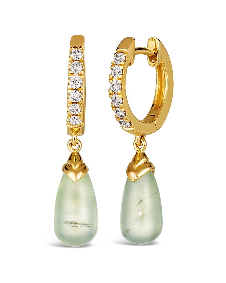 Le Vian ® 14k 4.39 Ct. Tw. Diamond & Prehnite Dangle Earrings In White