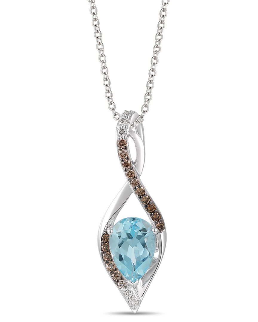 Le Vian ® 14k 2.28 Ct. Tw. Diamond & Blue Topaz Pendant