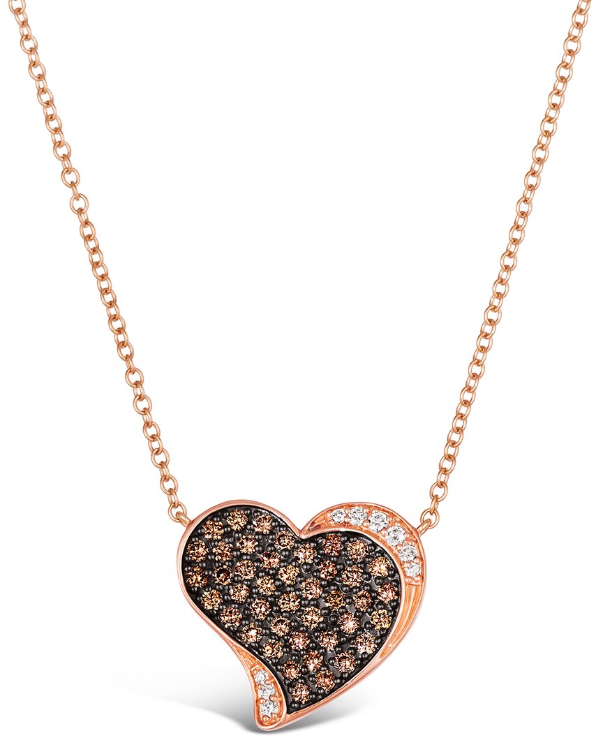 Le Vian ® 14k Rose Gold 0.68 Ct. Tw. Diamond Pendant Necklace In Orange