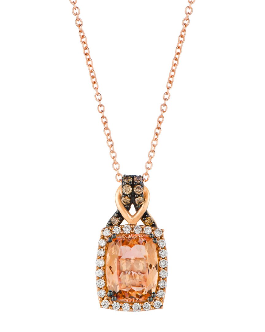 Le Vian ® 14k Rose Gold 1.88 Ct. Tw. Diamond & Morganite Pendant