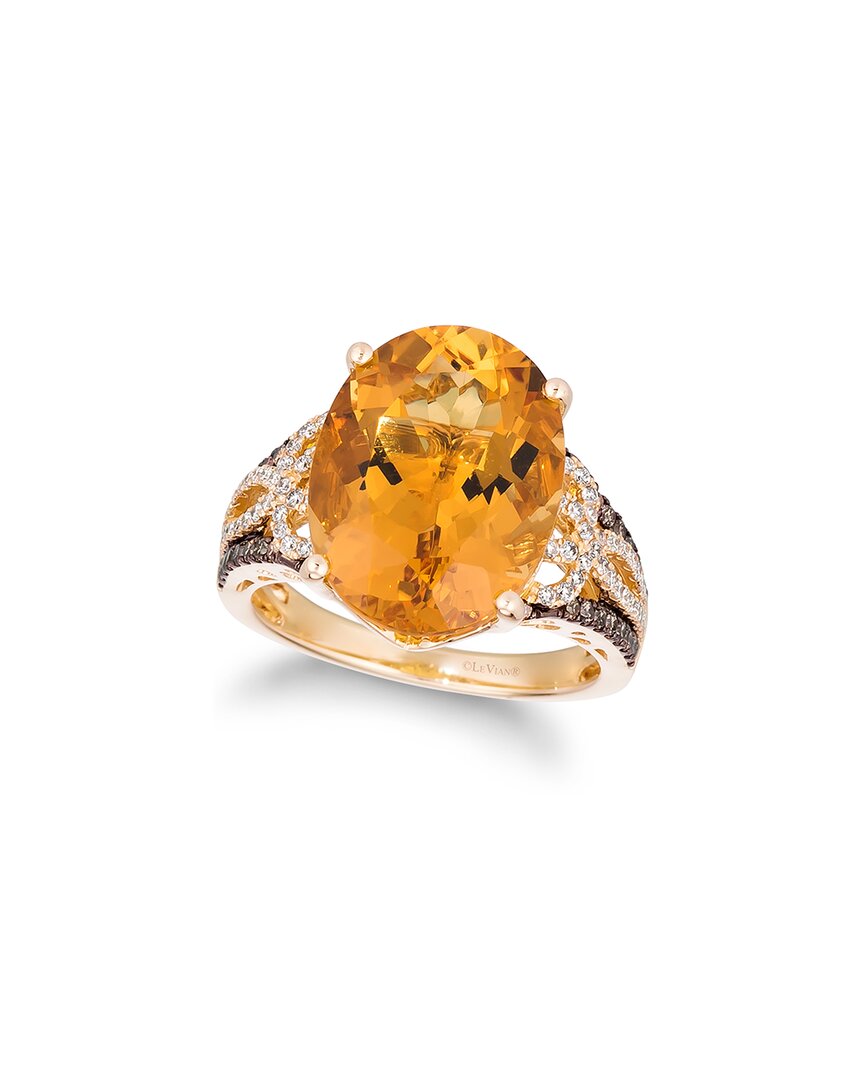 Le Vian ® 14k 7.85 Ct. Tw. Diamond & Citrine Cocktail Ring