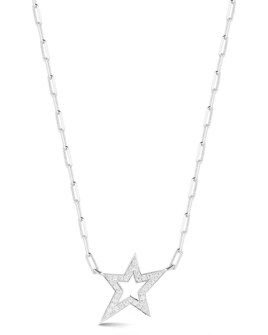 Sphera Milano Silver Cz Star Necklace