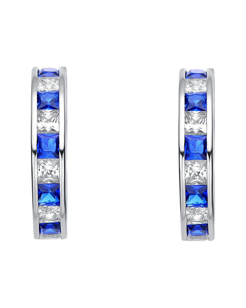 Genevive Silver Cz Hoops