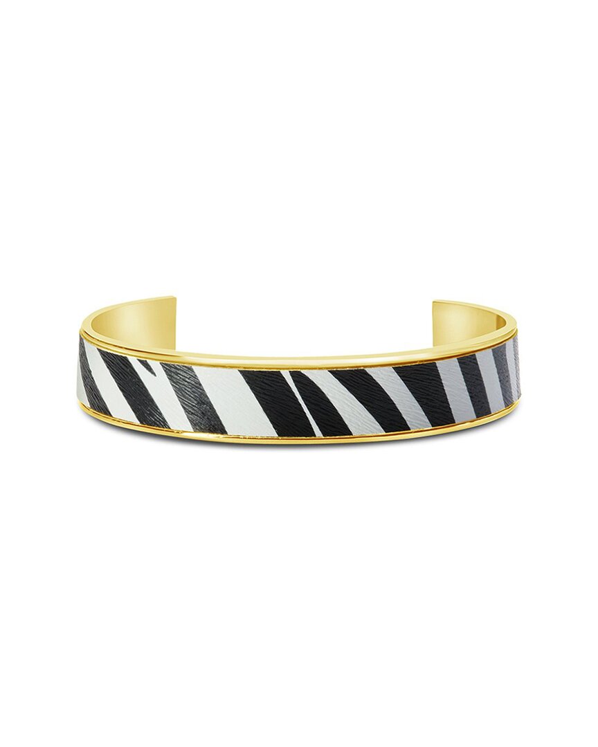 Shop Sterling Forever 14k Plated Safari Zebra Cuff Bracelet