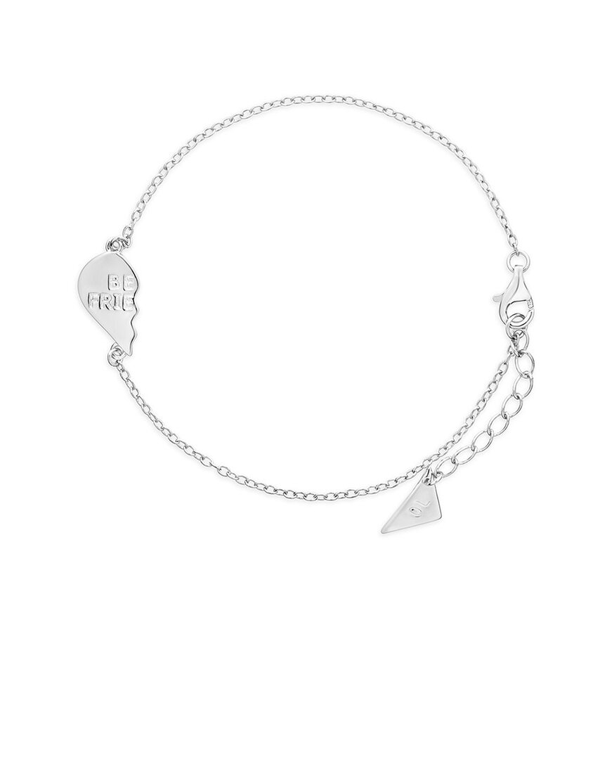 Sterling Forever Silver Best Friends 2pc Bracelet Set