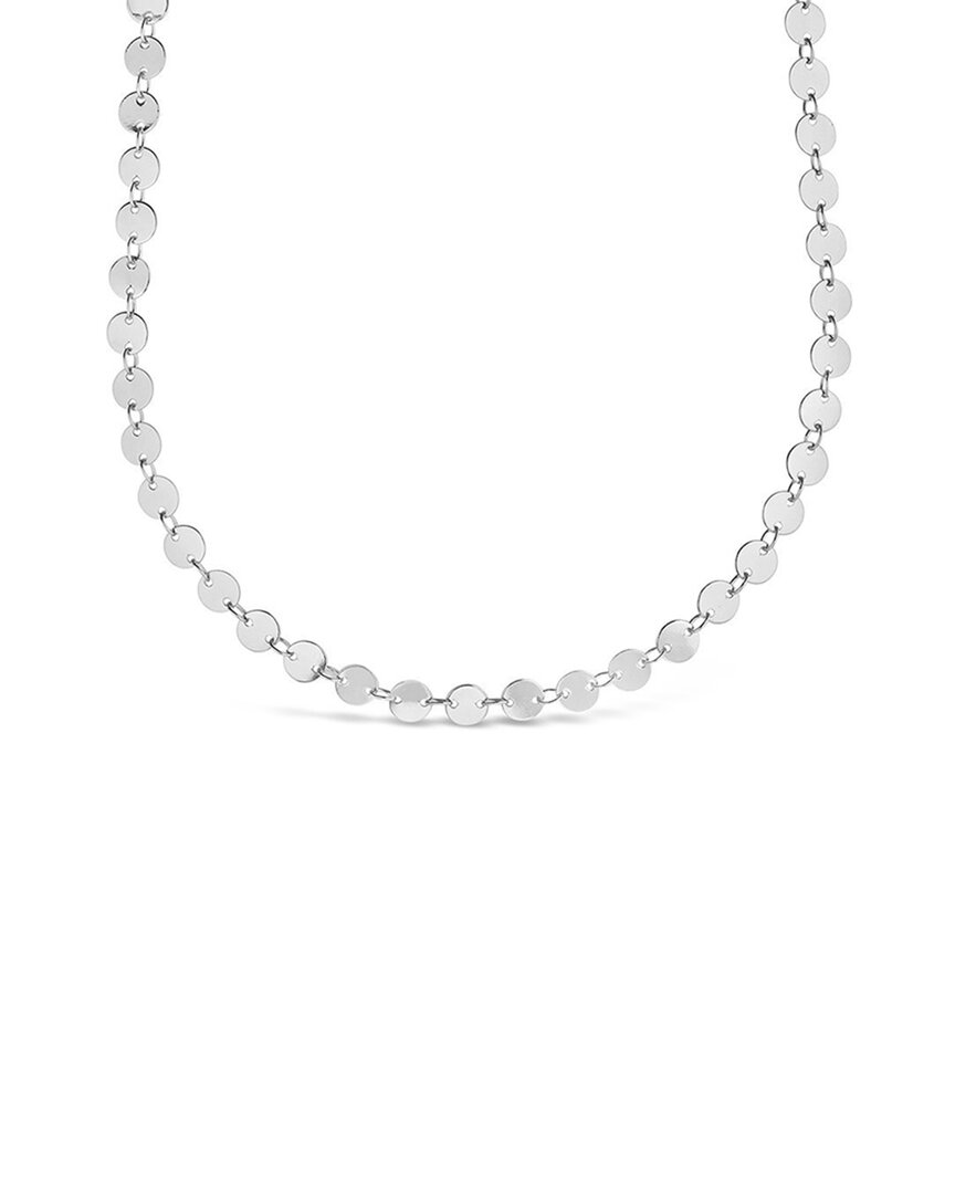 Sterling Forever Rhodium Plated Disc Necklace