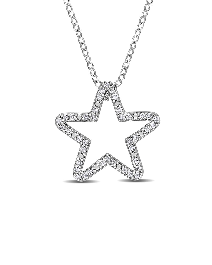 Rina Limor Silver 0.20 Ct. Tw. Star Necklace