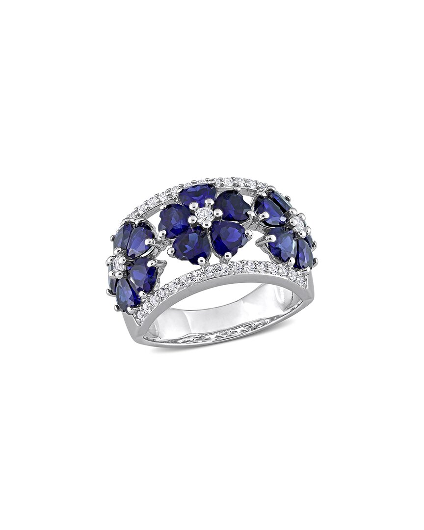 Rina Limor Silver 4.52 Ct. Tw. Gemstone Floral Ring