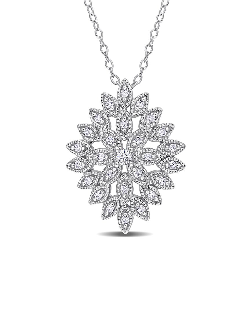 Rina Limor Silver 0.25 Ct. Tw. Pendant Necklace