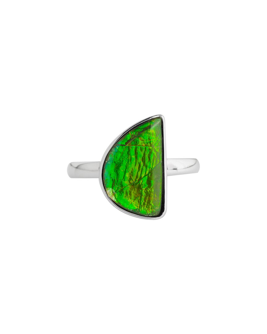 Tiramisu Silver 5.00 Ct. Tw. Ammolite Ring