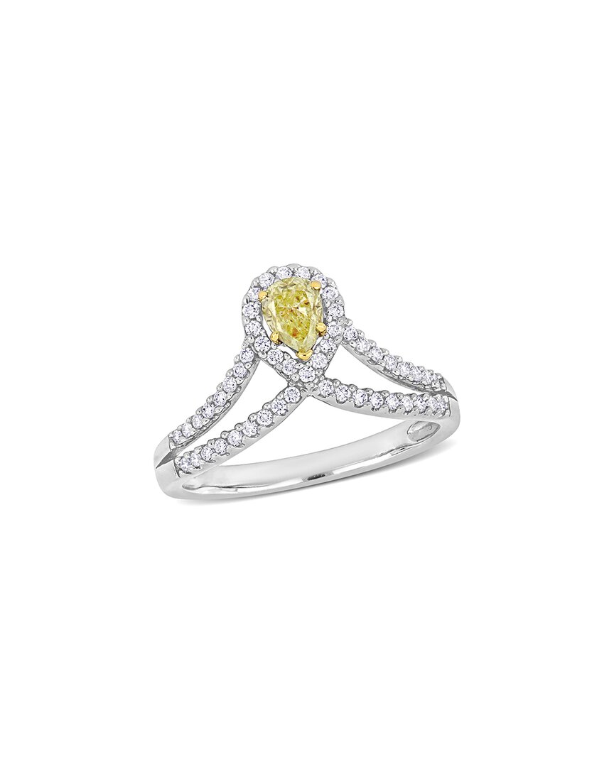 Rina Limor 14k Two-tone 0.69 Ct. Tw. Diamond Halo Ring