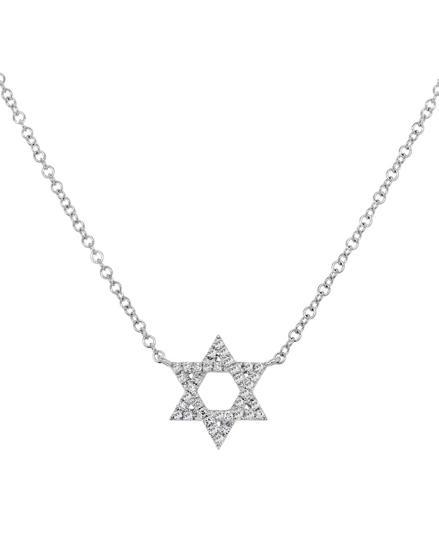 Sabrina Designs 14k 0.08 Ct. Tw. Diamond Star Of David Necklace