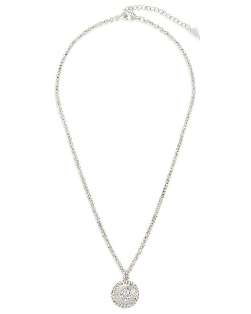 Sterling Forever Cz Jaliyah Pendant Necklace In Silver