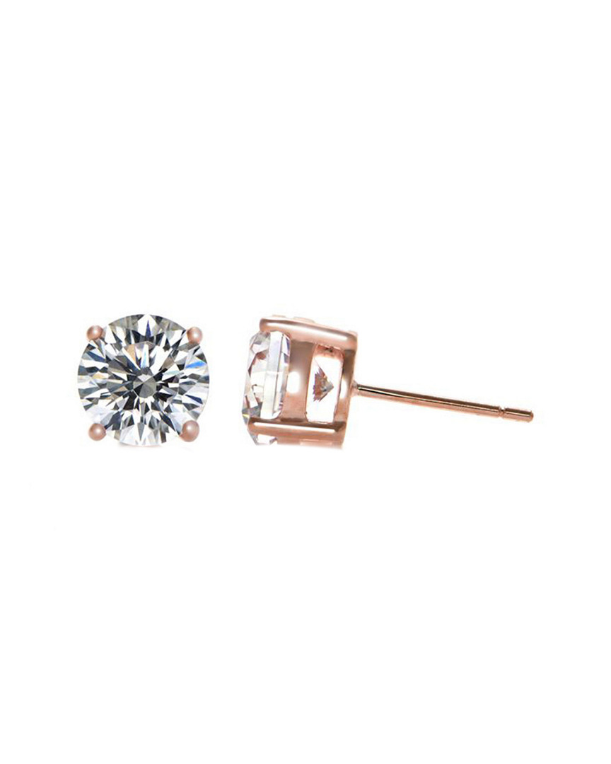 Genevive 18k Rose Gold Vermeil Earrings